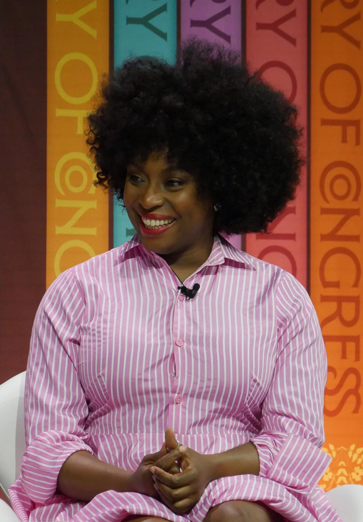 Chimamanda Ngozi Adichie at the 2025National Book Festival, with the complete supplied photograph retained.
