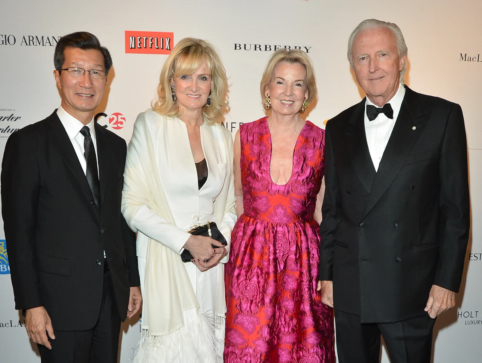 Complete February 2013 Canadian Film Centre gala group: Michael Chan, Nancy Lockhart, Hilary Weston and Galen Weston Sr., who stands at the far right.