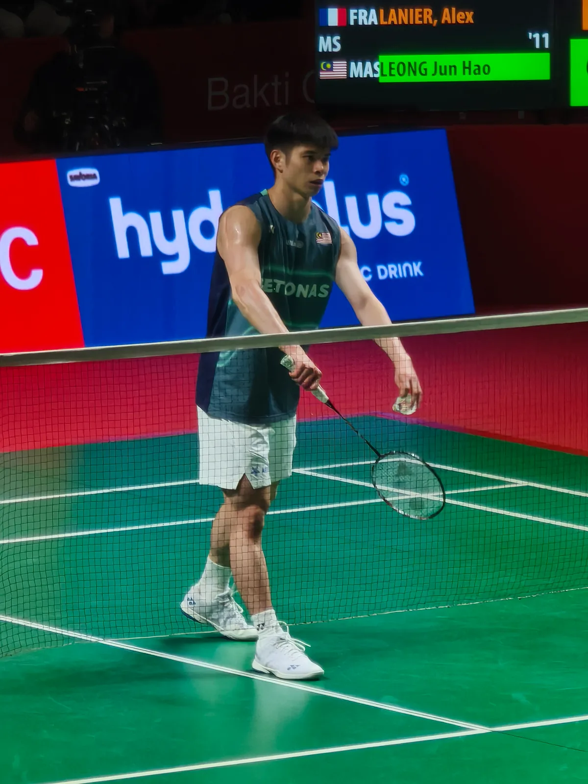 Leong Jun Hao on court at the 2026 Indonesia Open