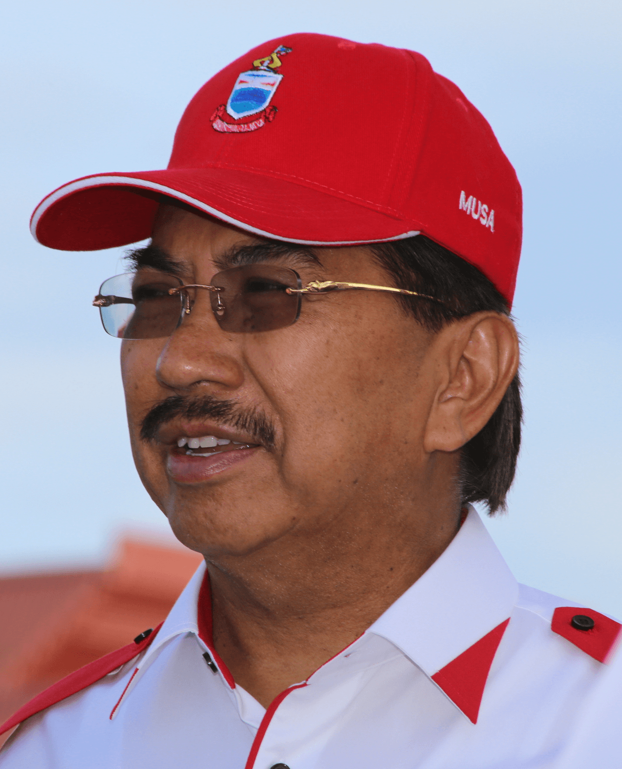 Musa Aman speaking while serving as chief minister of Sabah