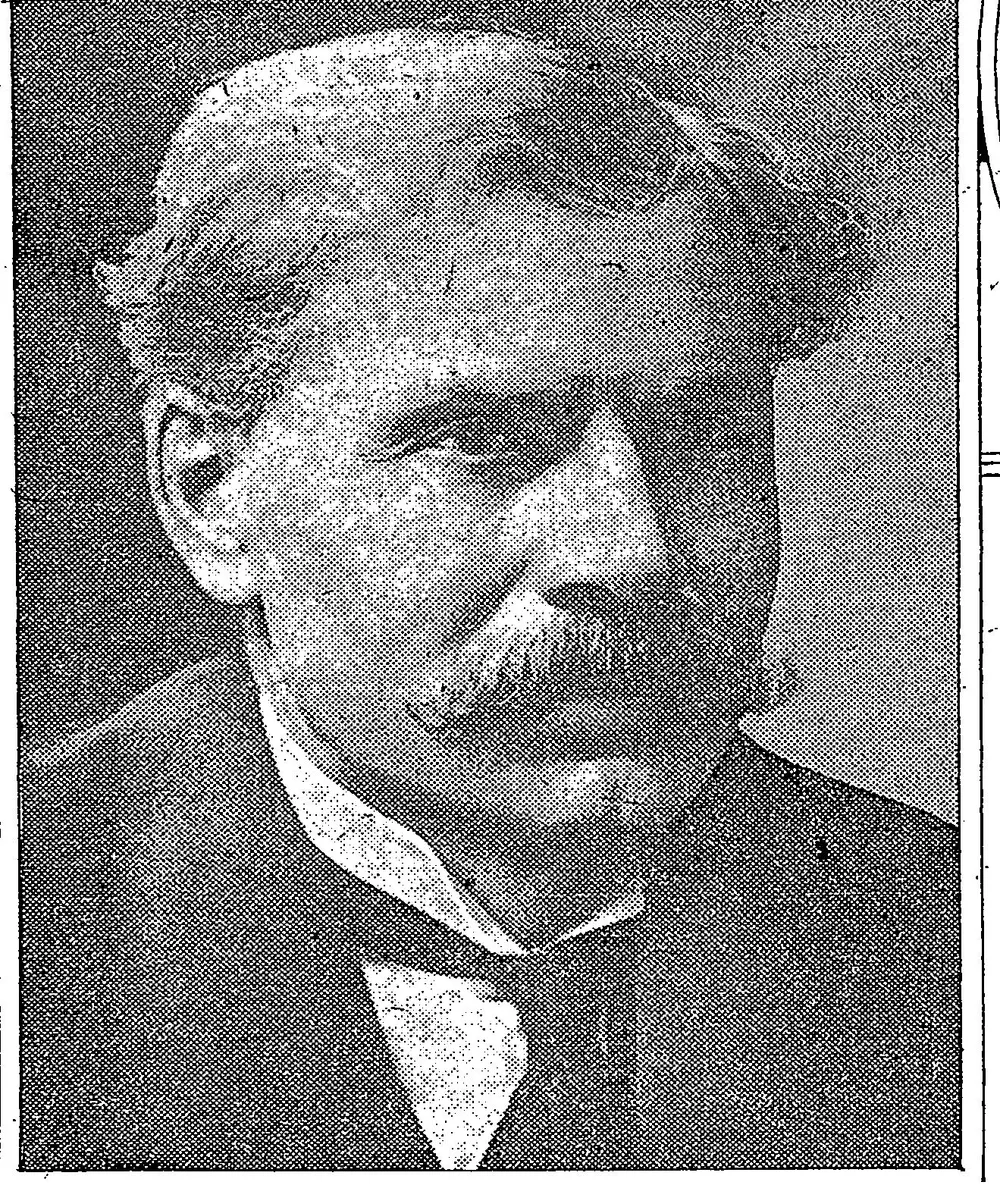Full supplied newspaper halftone portrait of Ramsay MacDonald, including its printed border and margins, published in January 1924.