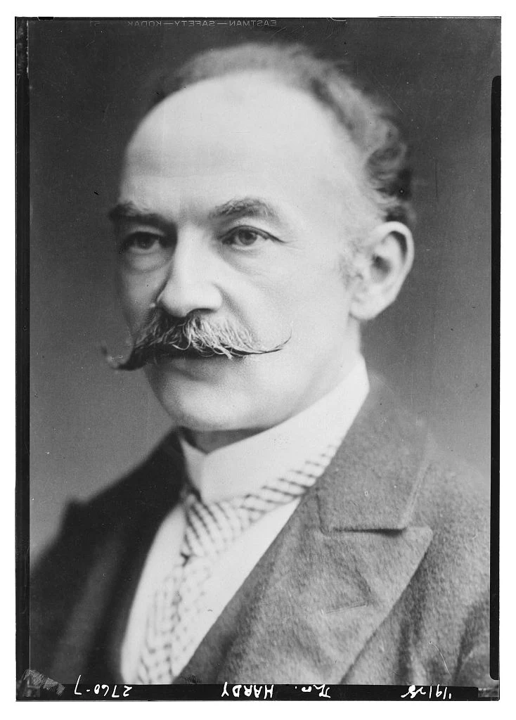 Thomas Hardy in a complete circa 1910–1915 Library of Congress Bain portrait scan, including the studio imprint, scan borders and handwritten identification